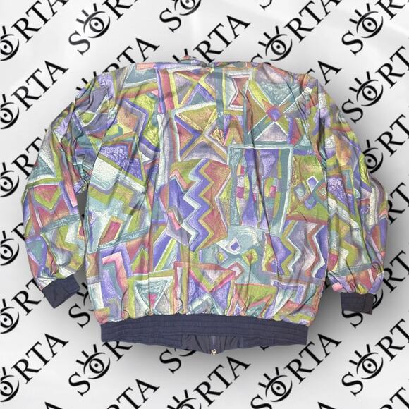 VTG 1990s Gore-tex The Coeur d'Alene LPGA Golf Tour Full Zip Up Abstract Jacket - Picture 2 of 16